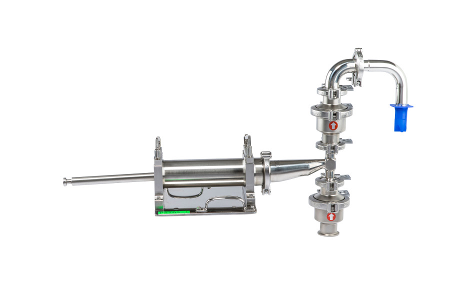 ハイブリッドピストン充填機（PS703）で液体充填を行いた場合に取り付ける液体専用ユニットです。